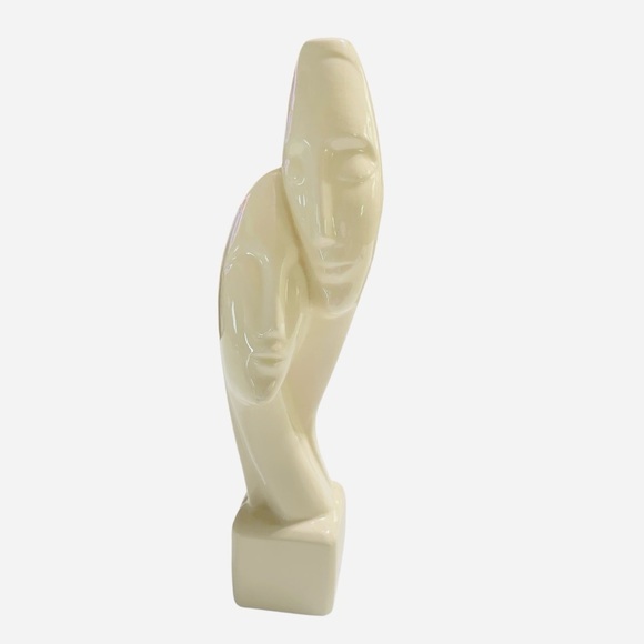 VTG Devotion statue, inspired by ancient Cycladic art Cream Couple Sculpture - Picture 2 of 14